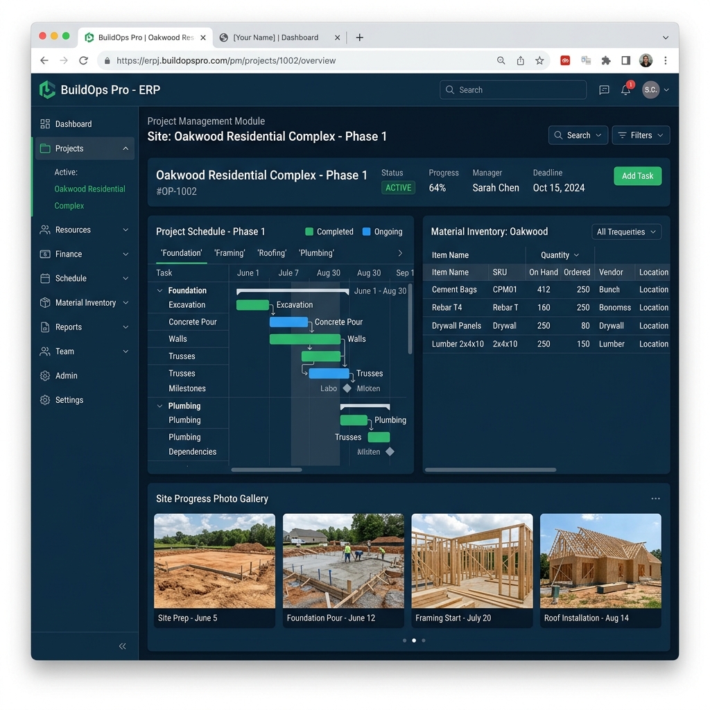 BuildDesk — Construction ERP Screenshot